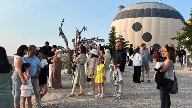 Kapadokya’da bayram tatili yoğunluğu