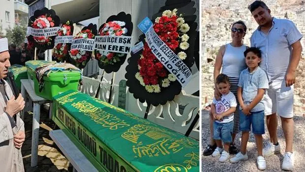 Aydın'da Yangın Faciası: Anne ve İki Çocuğuna Gözyaşlarıyla Veda